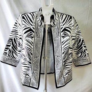 TanJay White and Black Zebra Print Design Fashion